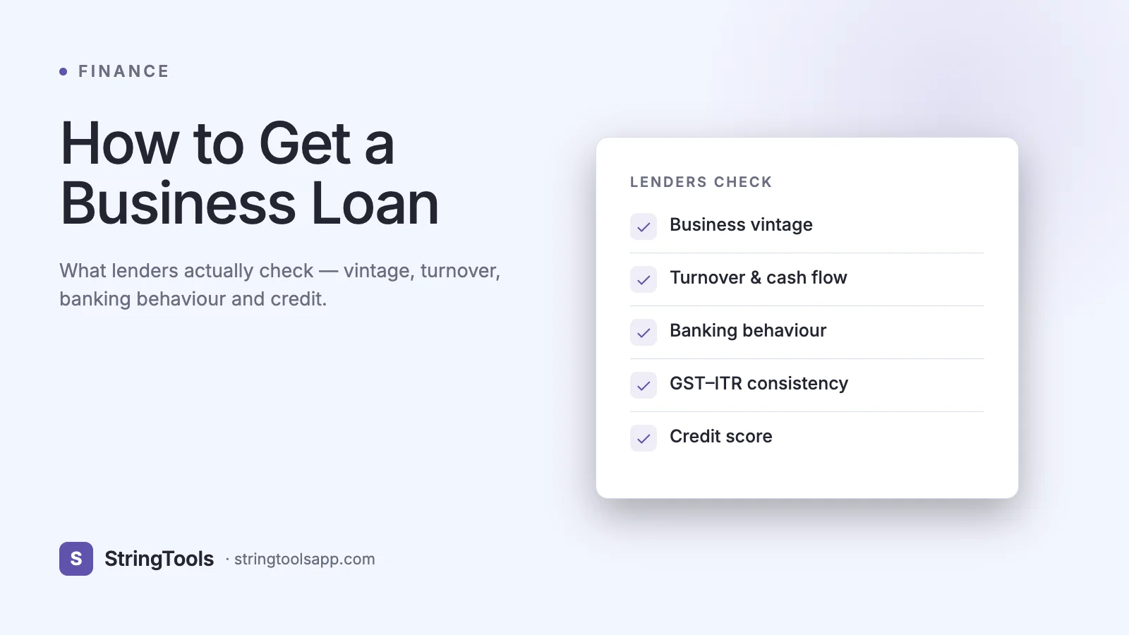 How to Get a Business Loan: What Lenders Actually Check — cover