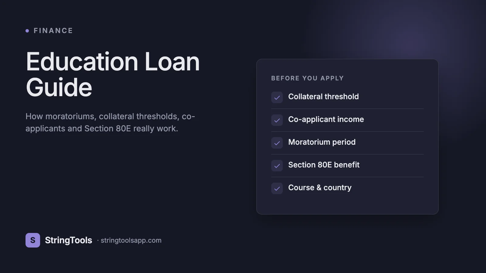 Education Loan Guide: Eligibility, Collateral & Moratorium Explained — cover
