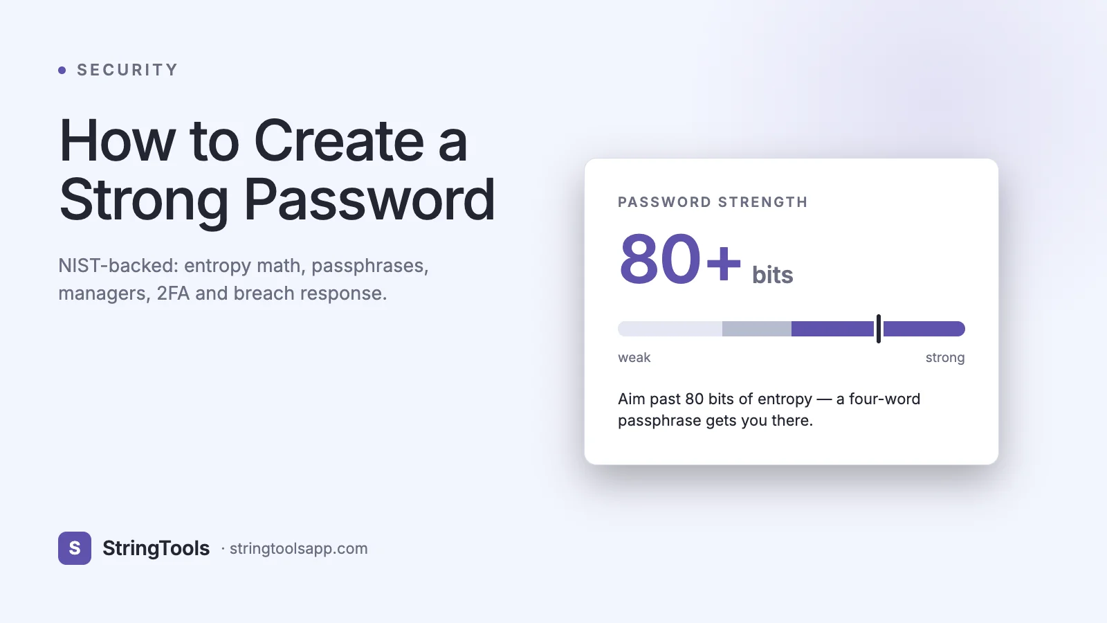 How to Create a Strong Password in 2026 (NIST-Backed Guide) — cover