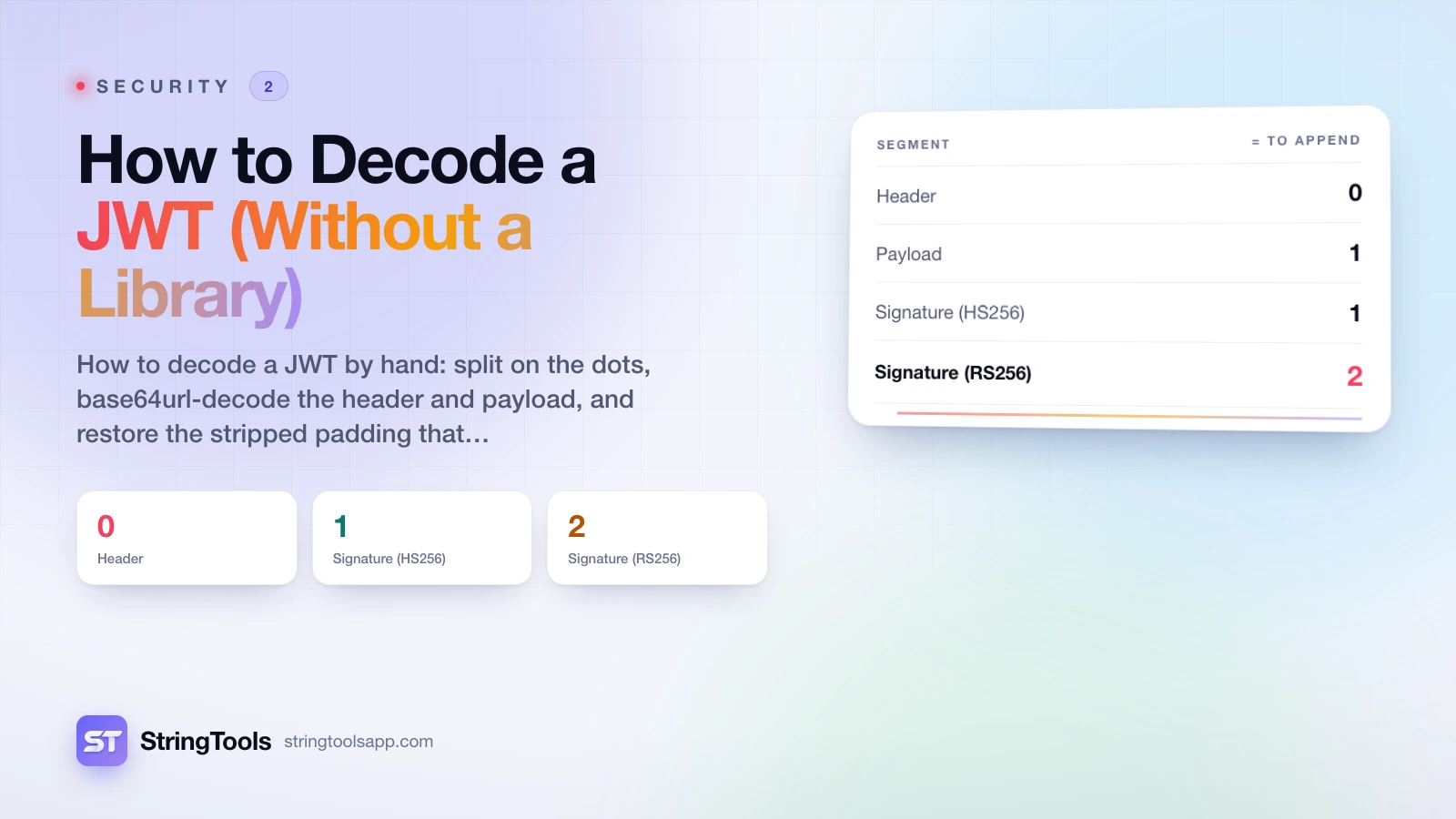 How to Decode a JWT (Without a Library) — cover illustration